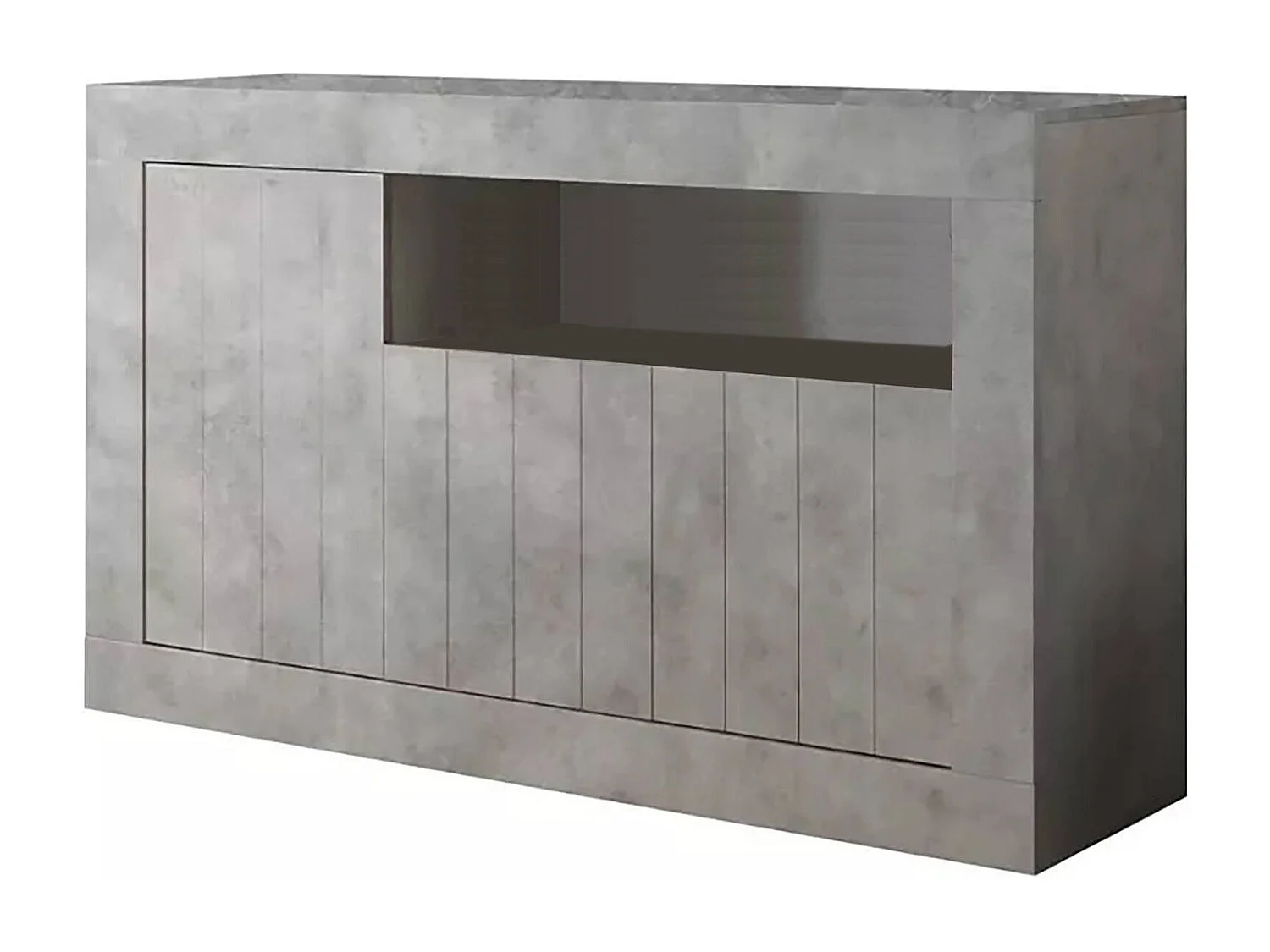Aparador diguodal, Buffet de sala, Aparador de sala, Despensa de cozinha, Fabricado em Itália, 138x42 h86 cm, Cimento
