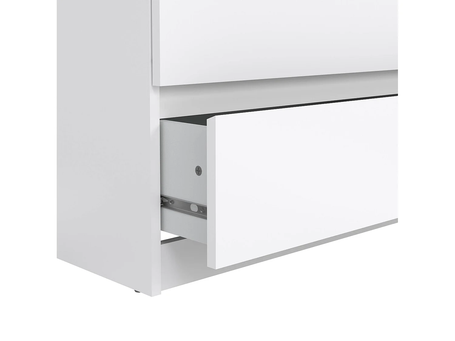 Buffet Dsaurin, Buffet du salon, Commode de salon, Garde-manger de cuisine, 154x50 h68 cm, Blanc