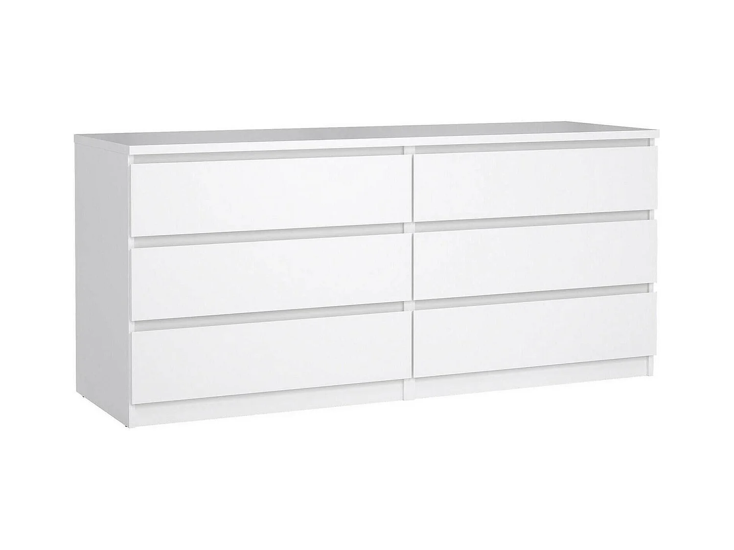 Buffet Dsaurin, Buffet du salon, Commode de salon, Garde-manger de cuisine, 154x50 h68 cm, Blanc