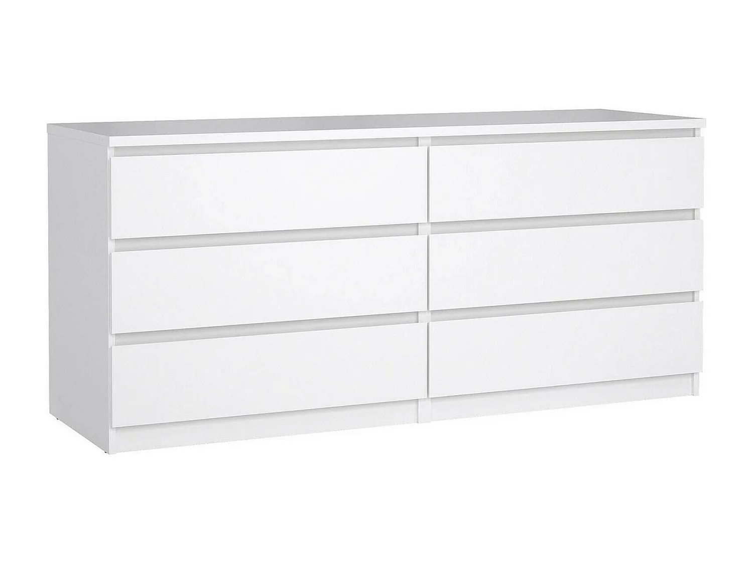Buffet Dsaurin, Buffet du salon, Commode de salon, Garde-manger de cuisine, 154x50 h68 cm, Blanc