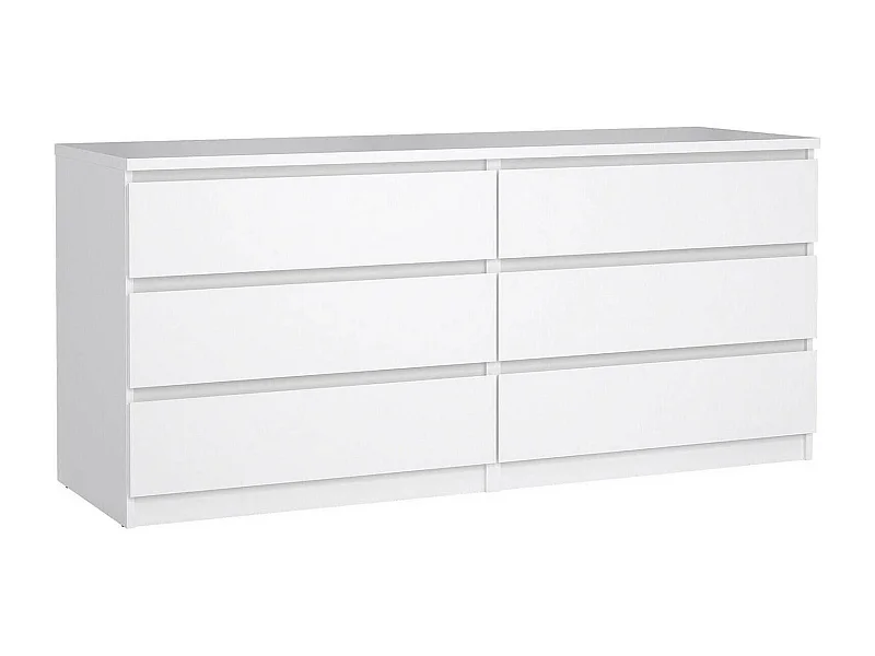Buffet Dsaurin, Buffet du salon, Commode de salon, Garde-manger de cuisine, 154x50 h68 cm, Blanc
