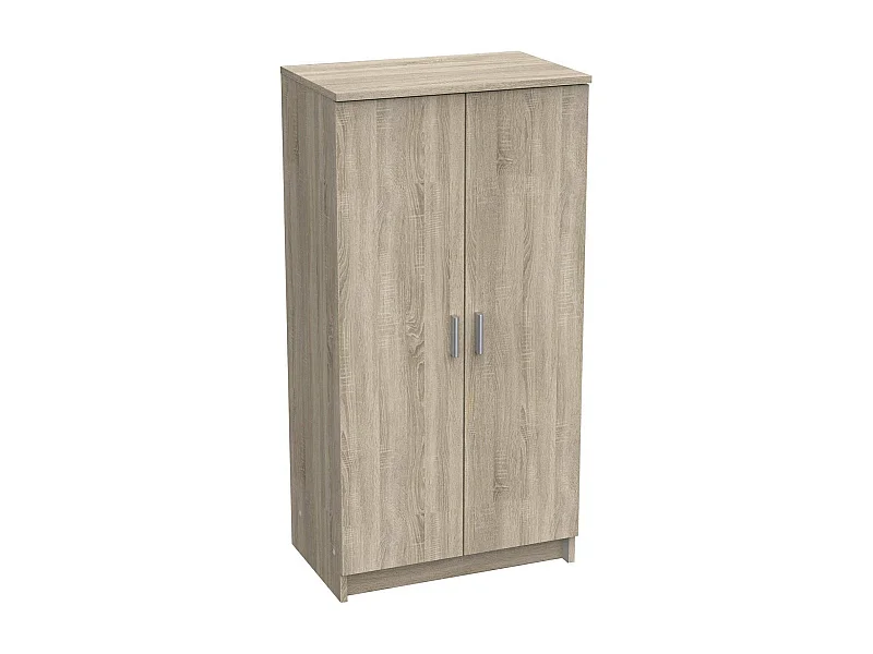 2-türiger MehrzweckschrankDfische, Multifunktionale Möbel, Schuhschrank, Besenschrank, 55x35 h108 cm, Eiche