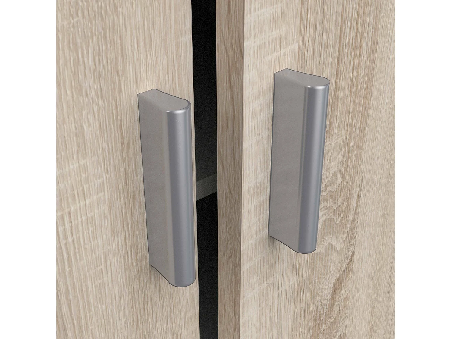 Armoire polyvalente à 2 portes Dfische, Meubles multifonctionnels, Casier à chaussures, Support à chaussures pour armoire, 55x35 h108 cm, Chêne clair