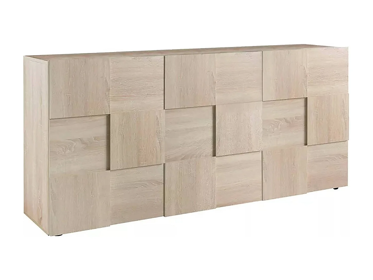 Buffet Dbae, Buffet du salon, Commode de salon, Garde-manger de cuisine, Made in Italy, 181x43 h84 cm, Chêne clair