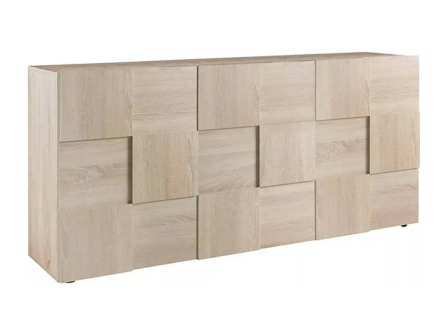 Buffet Dbae, Buffet du salon, Commode de salon, Garde-manger de cuisine, Made in Italy, 181x43 h84 cm, Chêne clair