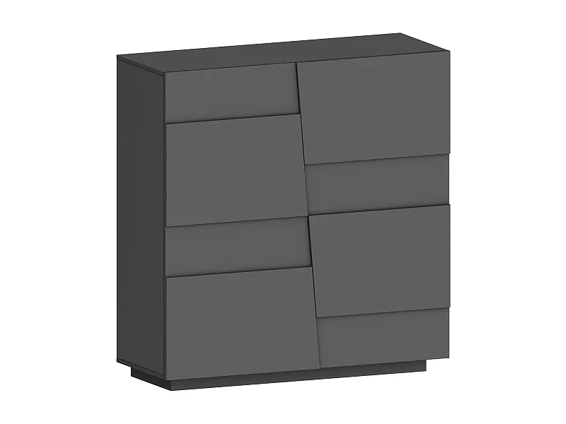 Mehrzweckgarderobe 2-türiger Ddescigli, Multifunktionsschrank, 2-türiger Schrank, 120x44h126 cm, Anthrazit