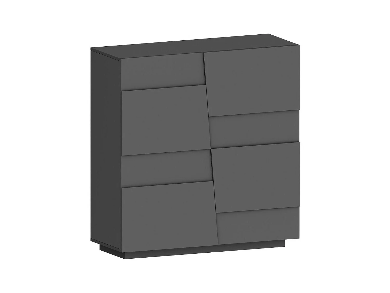 Armoire polyvalente 2 portes Ddescigli, Armoire multifonctionnelle, armoire 2 portes, 120x44h126 cm, Anthracite