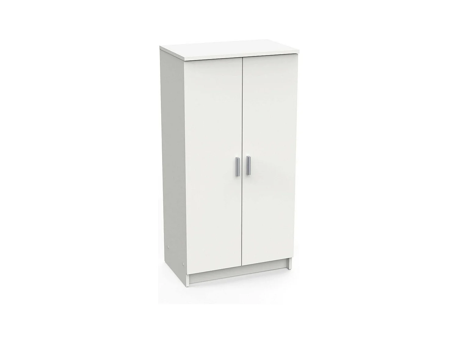 Armoire polyvalente à 2 portes Dfische, Meubles multifonctionnels, Casier à chaussures, Support à chaussures pour armoire, 55x35 h108 cm, Blanc mat