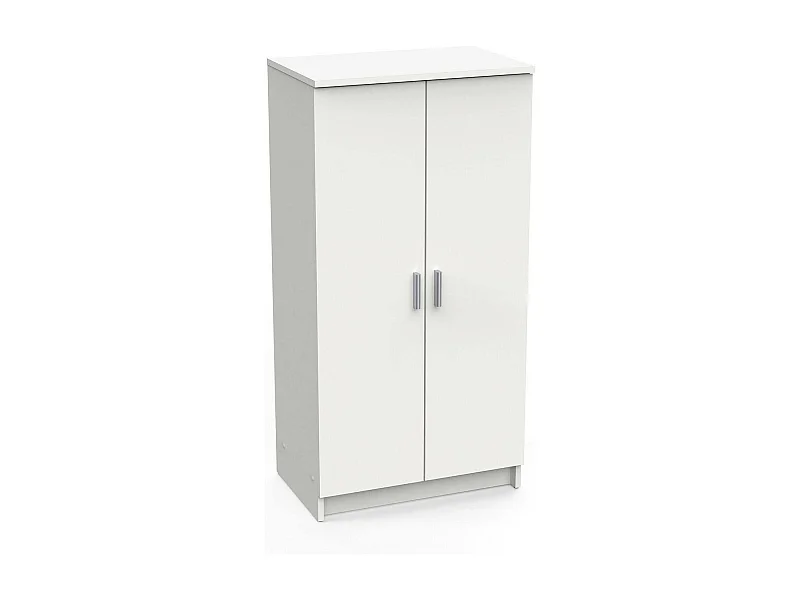 Armoire polyvalente à 2 portes Dfische, Meubles multifonctionnels, Casier à chaussures, Support à chaussures pour armoire, 55x35 h108 cm, Blanc mat
