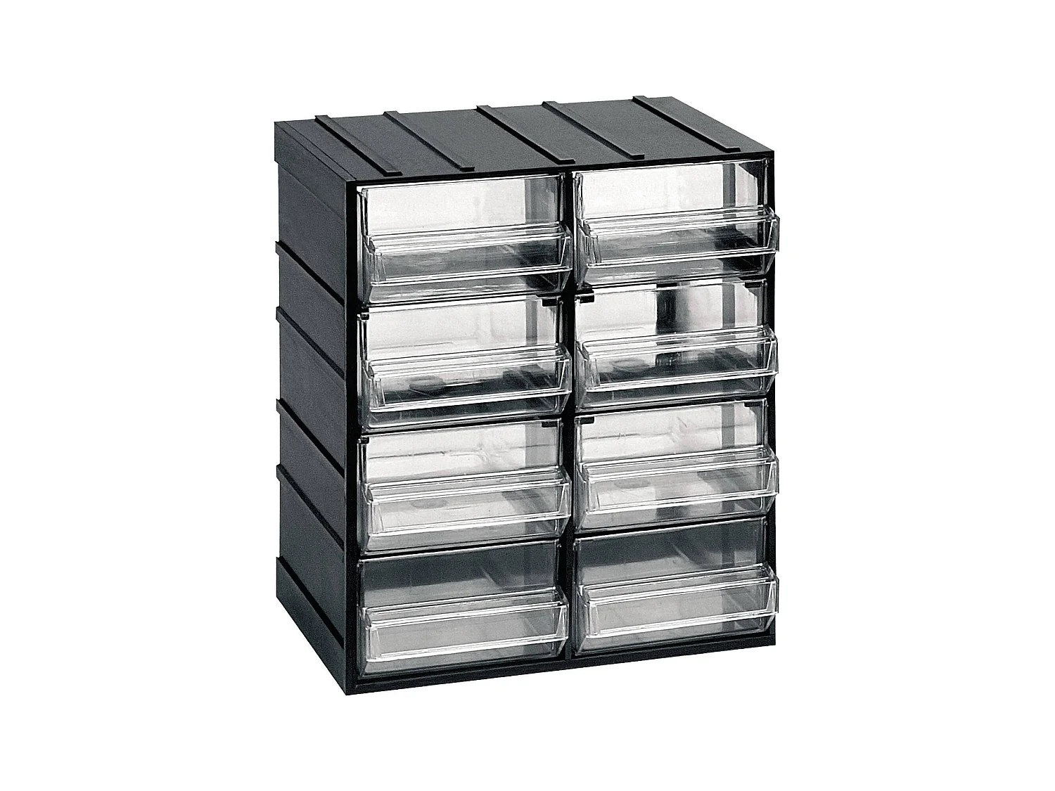 Armoire polyvalente 2 portes Dbertolin, Armoire pour petites pièces, Armoire pour conteneurs à outils, 100% Made in Italy, 19x15h23 cm, Anthracite, 8 tiroirs