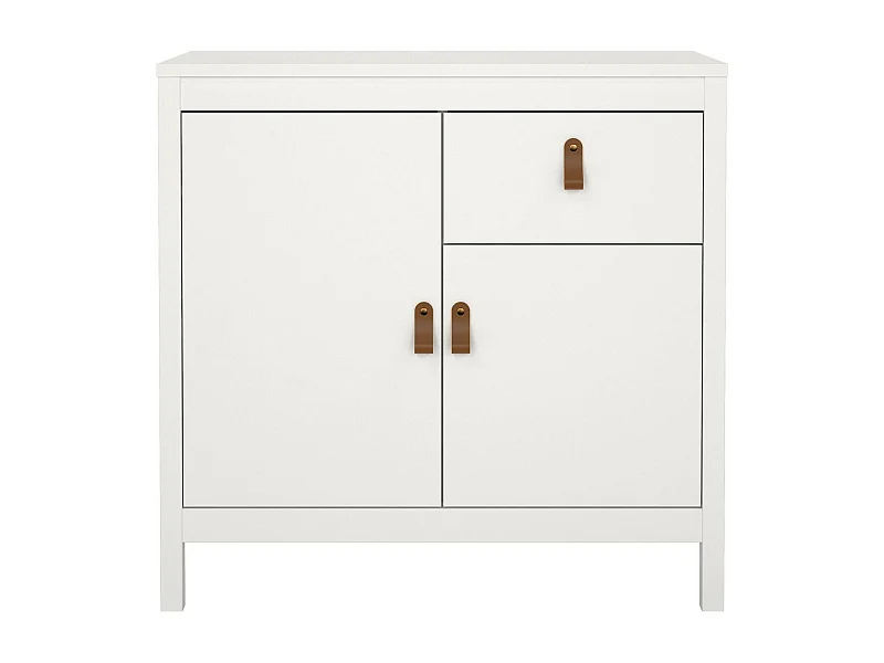 Buffet Dsaracin, Buffet du salon, Commode de salon, Garde-manger de cuisine, 82x38 h80 cm, Blanc
