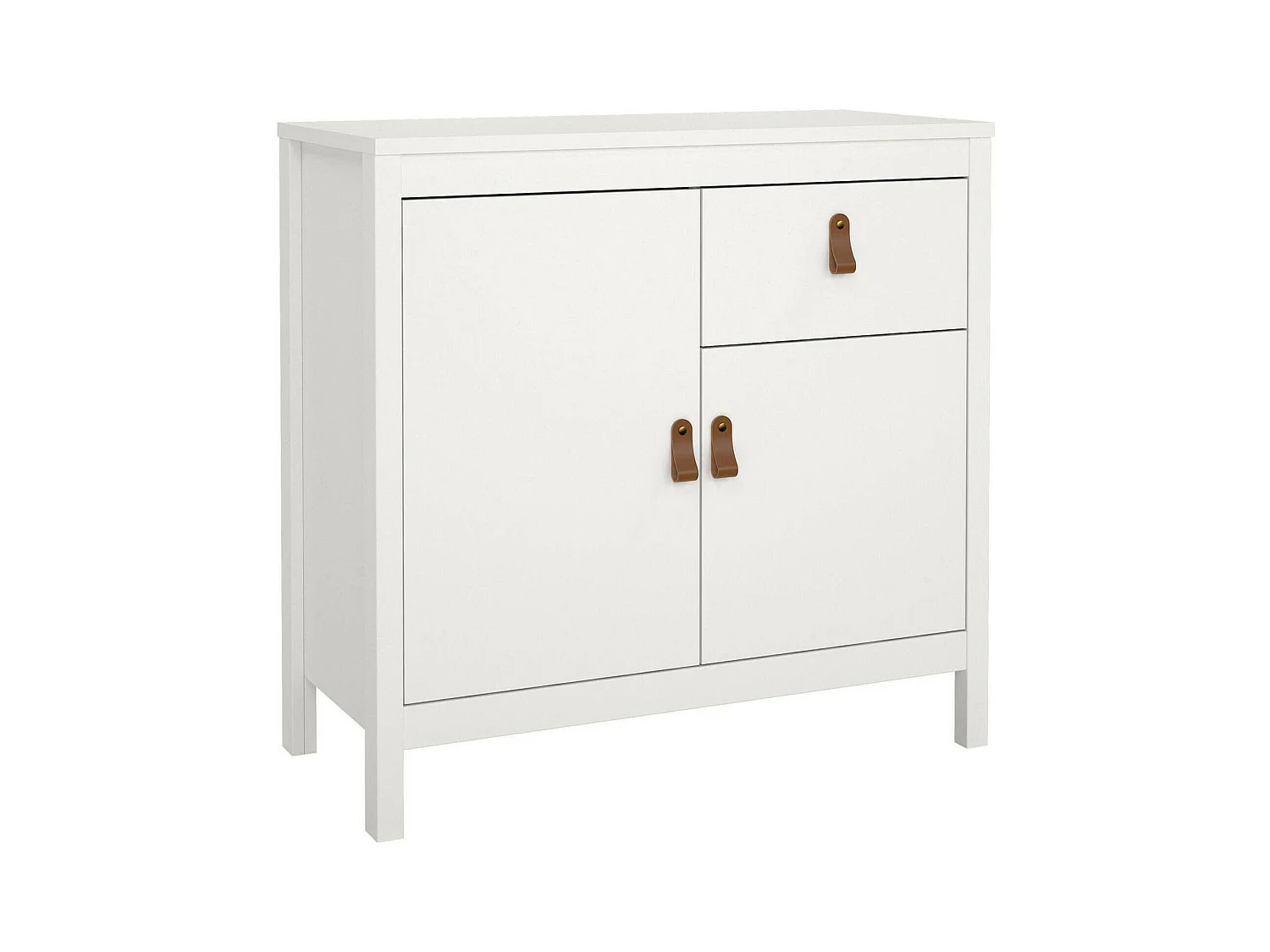 Buffet Dsaracin, Buffet du salon, Commode de salon, Garde-manger de cuisine, 82x38 h80 cm, Blanc