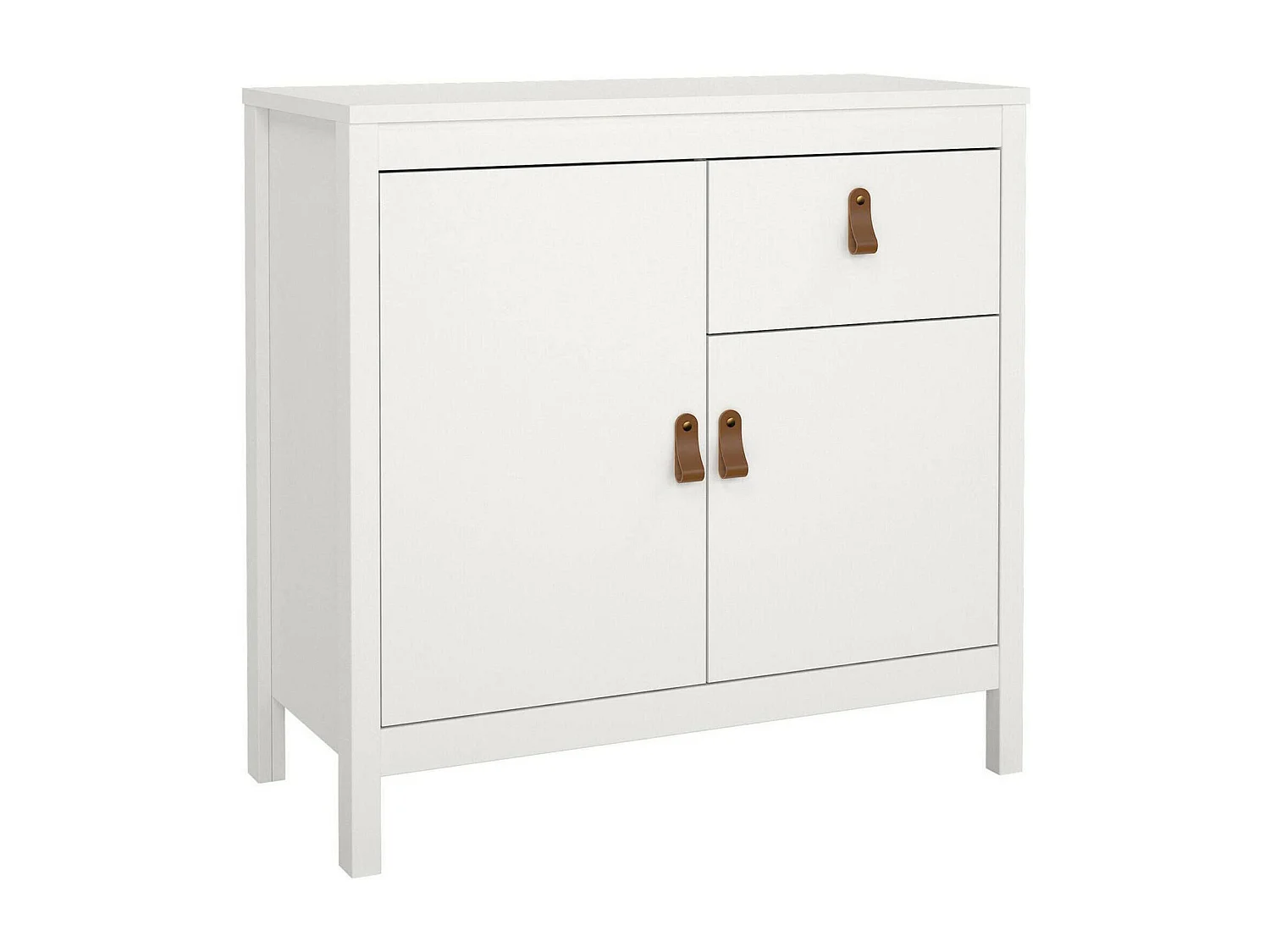 Buffet Dsaracin, Buffet du salon, Commode de salon, Garde-manger de cuisine, 82x38 h80 cm, Blanc