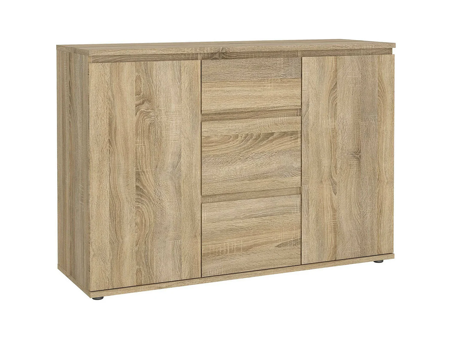 Buffet Dsaltutt, Buffet du salon, Commode de salon, Garde-manger de cuisine, 119x40 h84 cm, Chêne
