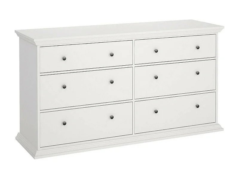 Aparador Dsanson, Bufé de salón, Aparador de salón, Despensa de cocina, 163x52 h88 cm, Blanco