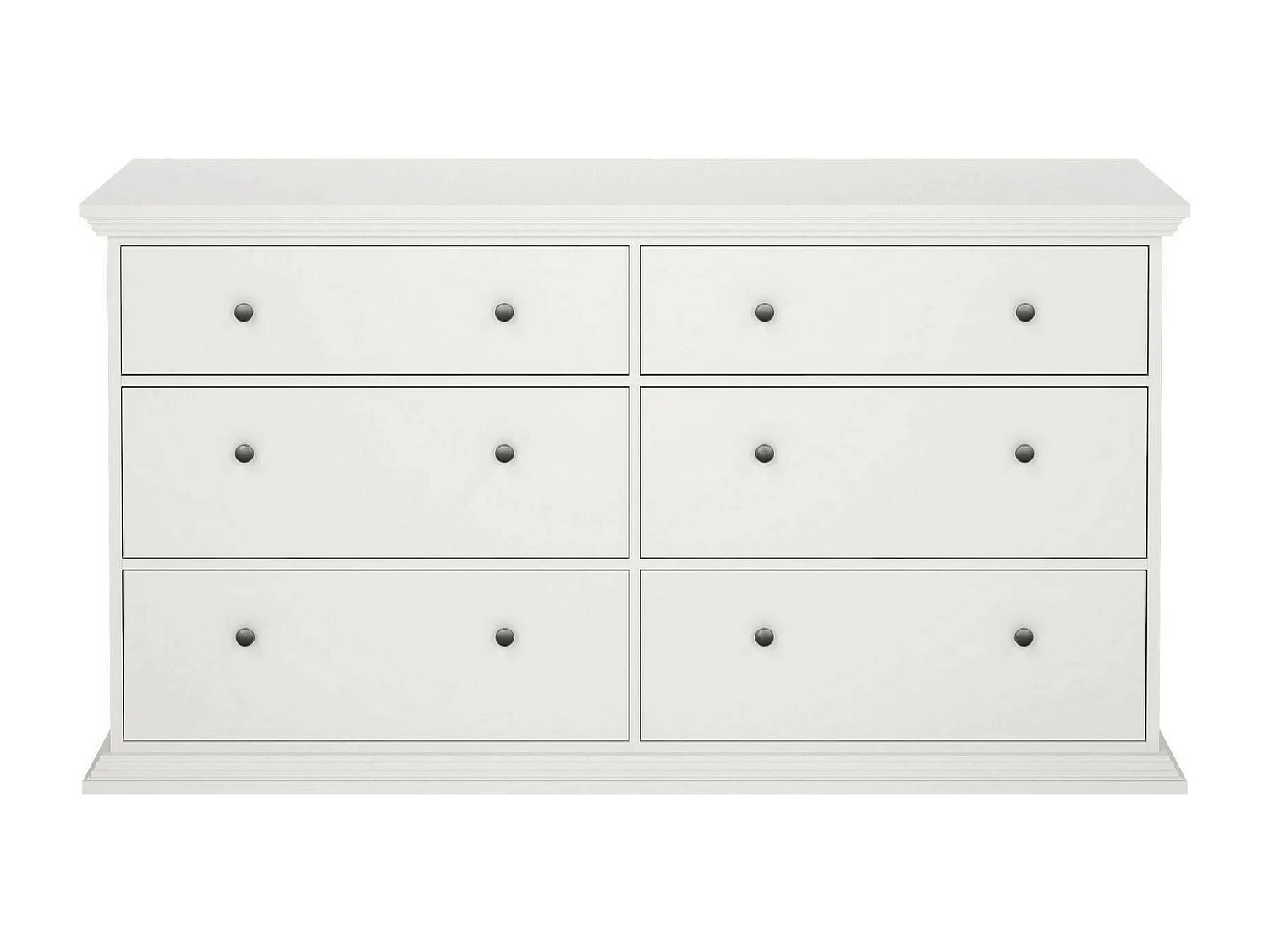 Dsanson dressoir, Woonkamerbuffet, Woonkamerdressoir, Keukenkast, 163x52 h88 cm, Wit