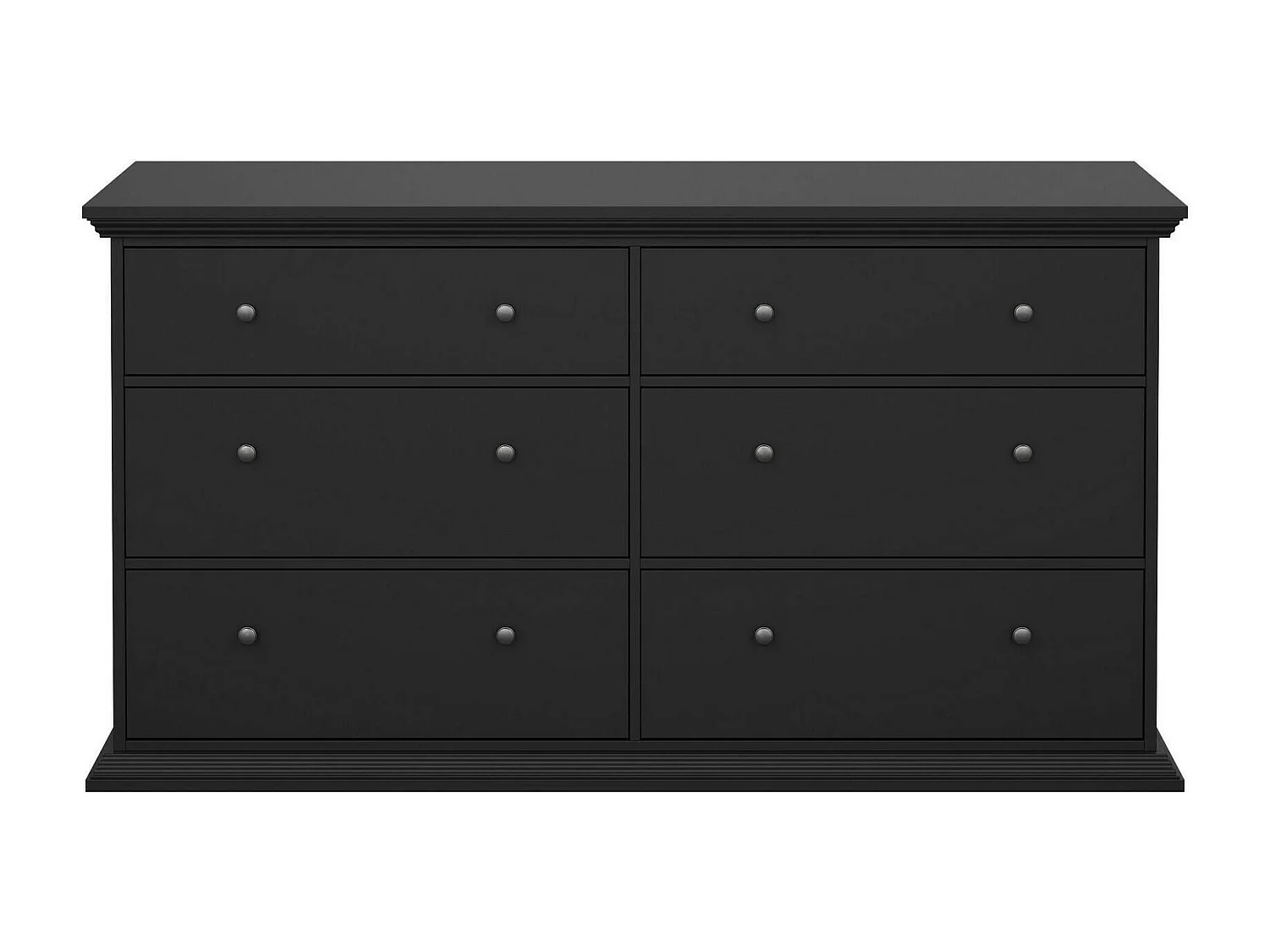 Dsanson dressoir, Woonkamerbuffet, Woonkamerdressoir, Keukenkast, 163x52 h88 cm, Zwart