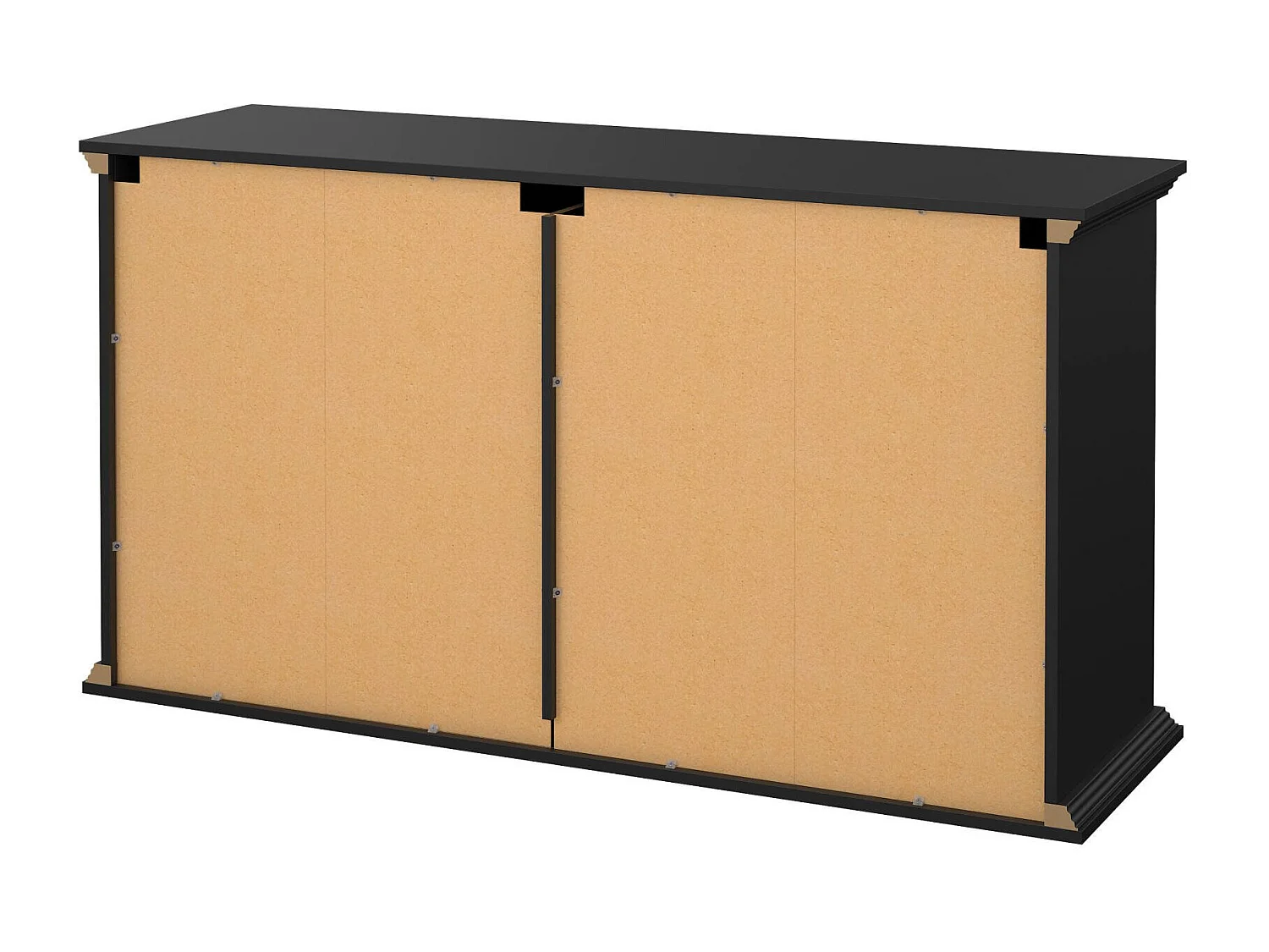 Dsanson dressoir, Woonkamerbuffet, Woonkamerdressoir, Keukenkast, 163x52 h88 cm, Zwart