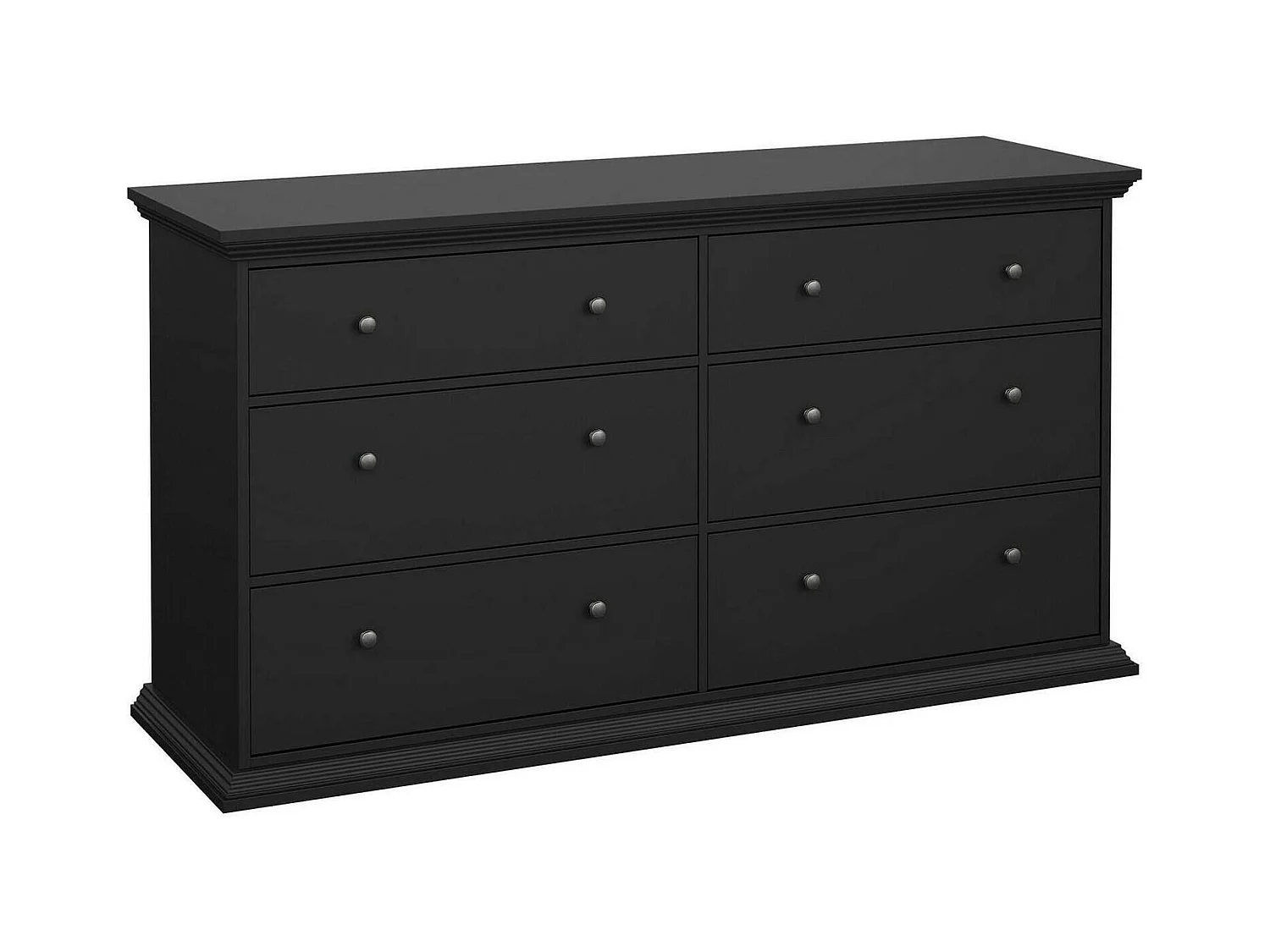 Dmora - Credenza Hibaru, 163x52 h88 cm, Nero