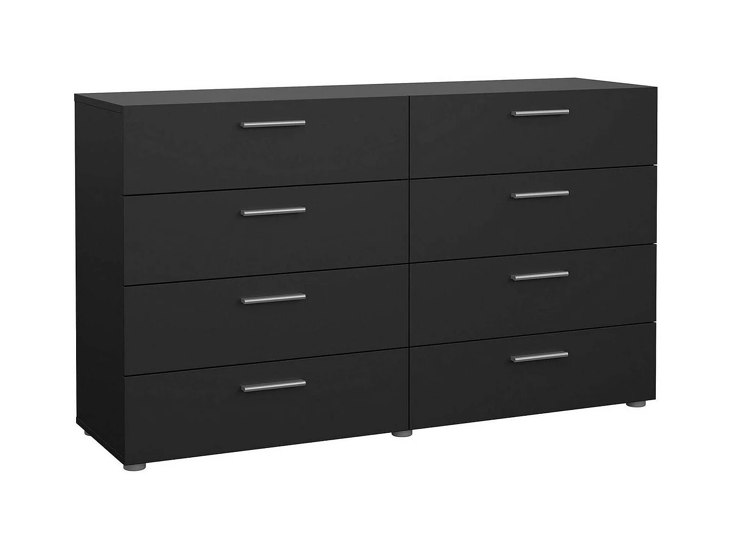 Buffet Dsattol, Buffet du salon, Commode de salon, Garde-manger de cuisine, 140x40 h82 cm, Noir