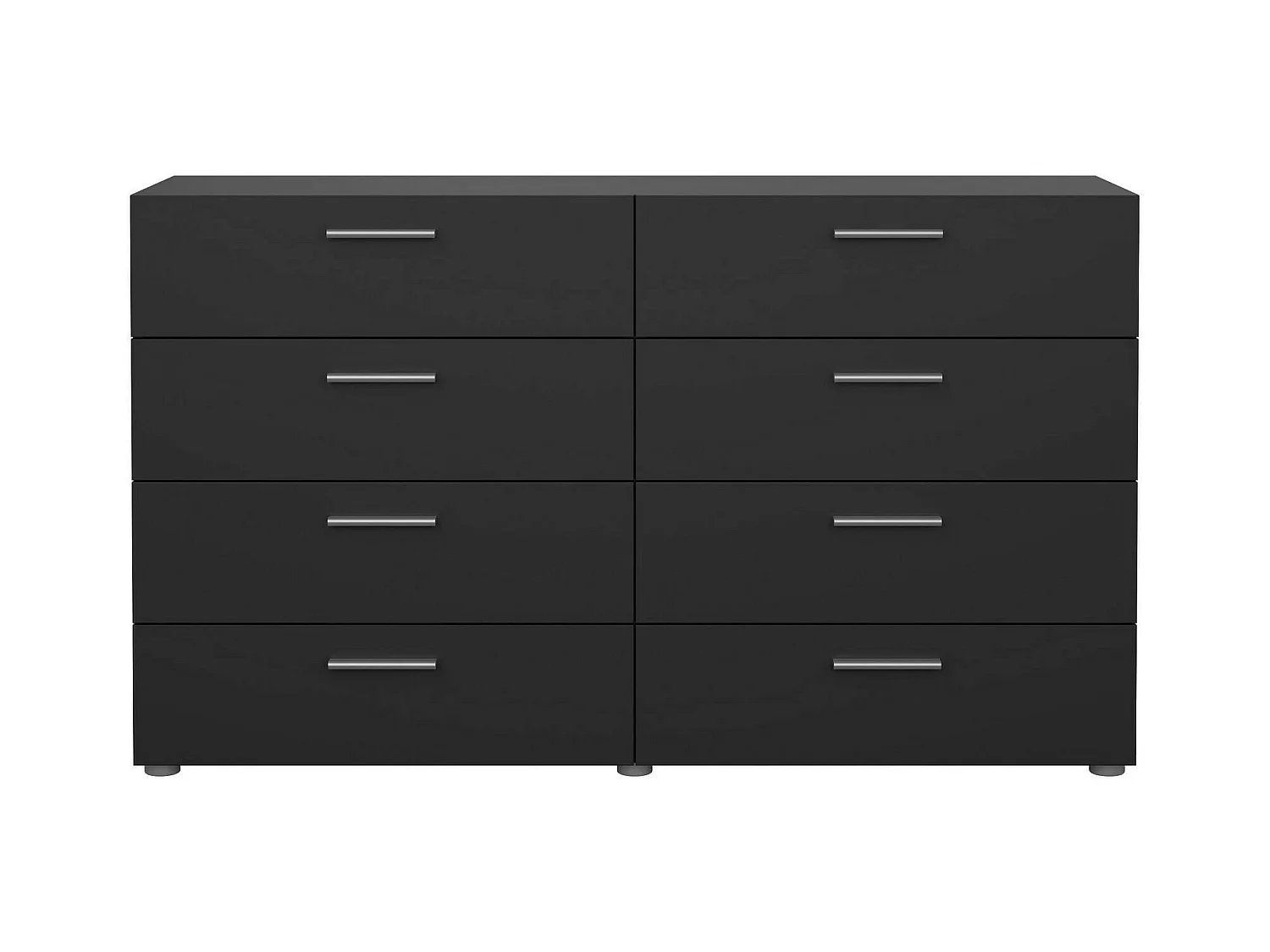 Kommode Dsattol, Wohnzimmerbuffet, Wohnzimmer-Sideboard, Moderne Küchen-Speisekammer, 140x40 h82 cm, Schwarz