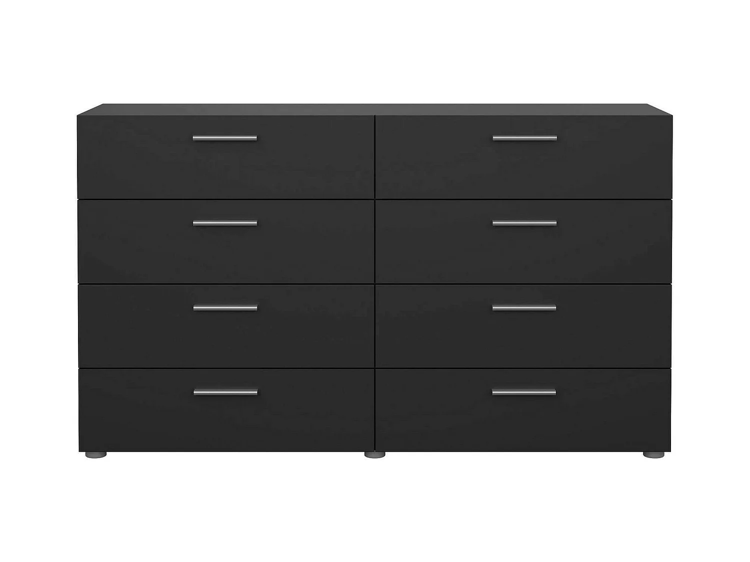 Kommode Dsattol, Wohnzimmerbuffet, Wohnzimmer-Sideboard, Moderne Küchen-Speisekammer, 140x40 h82 cm, Schwarz