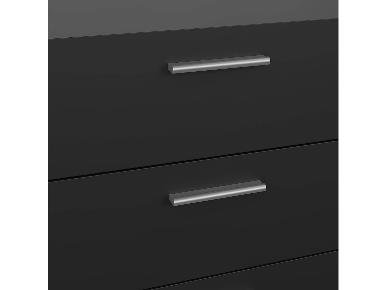 Buffet Dsattol, Buffet du salon, Commode de salon, Garde-manger de cuisine, 140x40 h82 cm, Noir