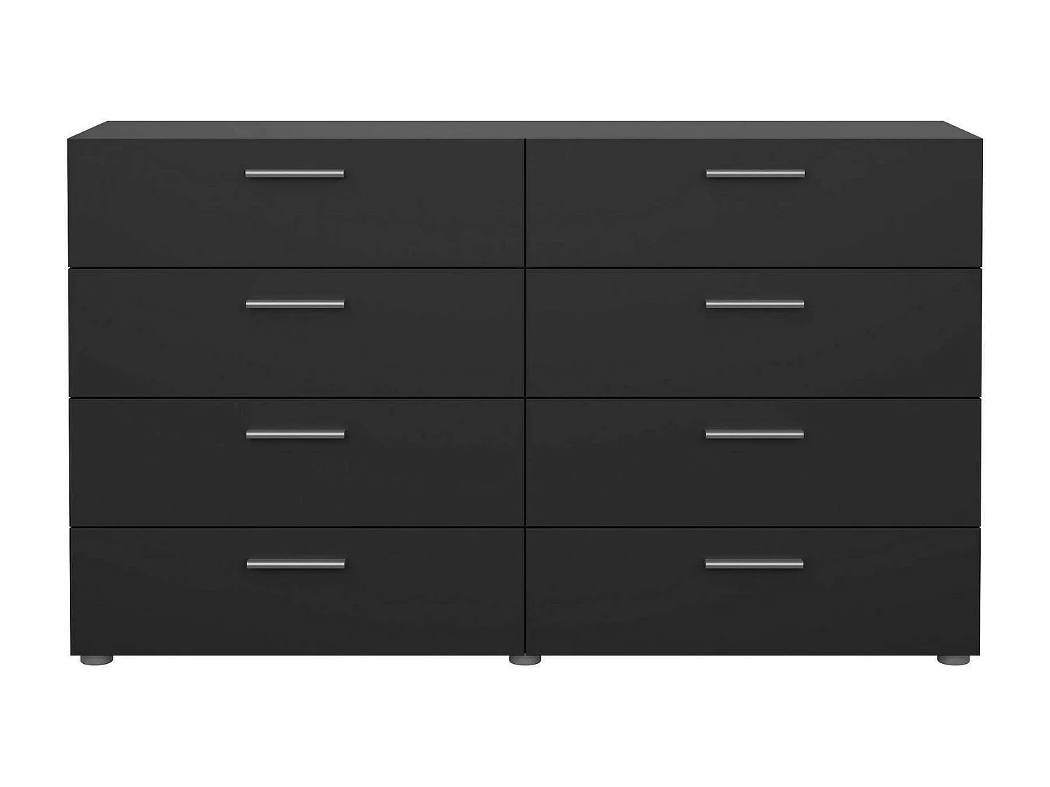 Buffet Dsattol, Buffet du salon, Commode de salon, Garde-manger de cuisine, 140x40 h82 cm, Noir