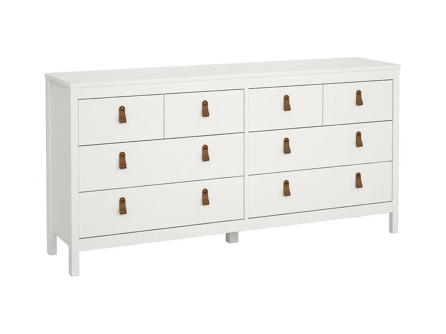Buffet Dsart, Buffet du salon, Commode de salon, Garde-manger de cuisine, 160x38 h80 cm, Blanc