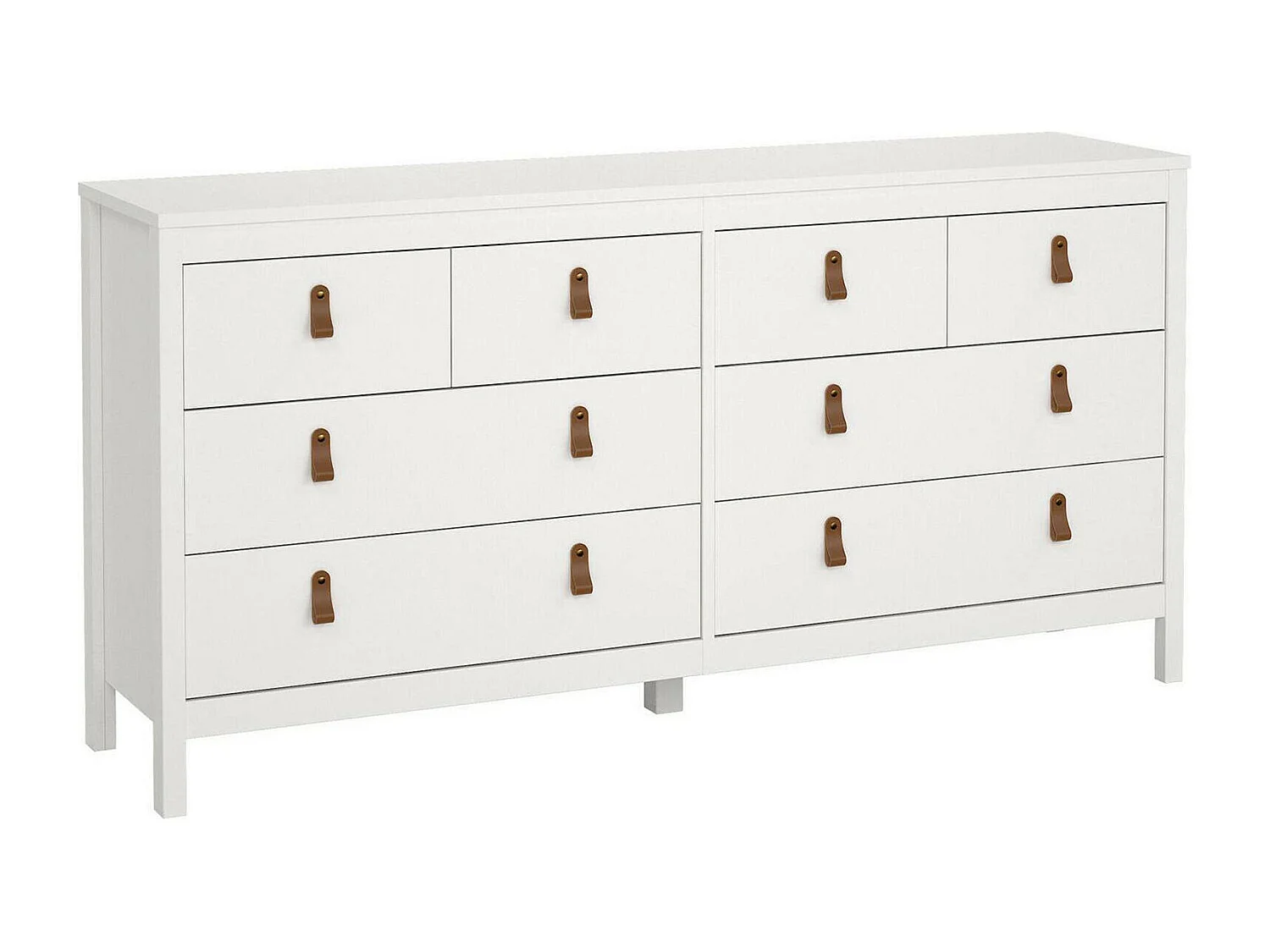 Buffet Dsart, Buffet du salon, Commode de salon, Garde-manger de cuisine, 160x38 h80 cm, Blanc