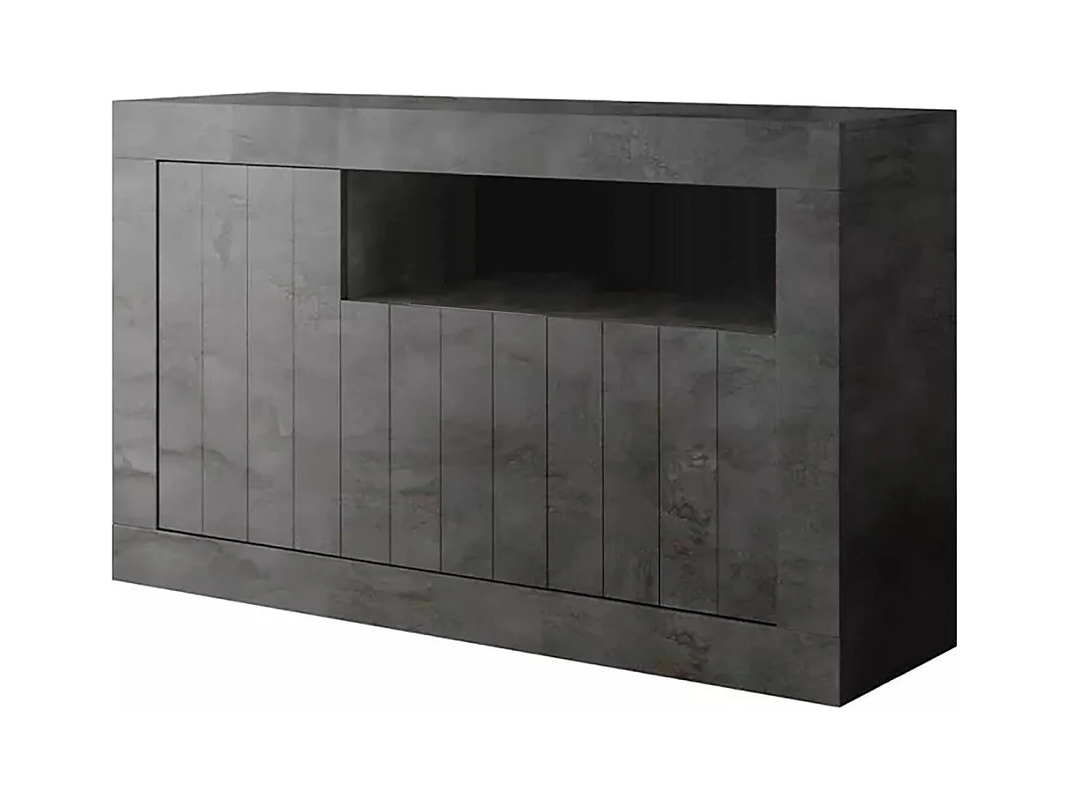 Buffet Diguodal, Buffet du salon, Commode de salon, Garde-manger de cuisine, Made in Italy, 138x42 h86 cm, Ardoise