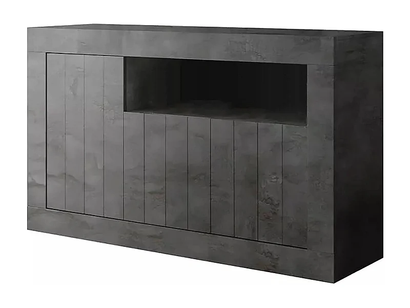 Buffet Diguodal, Buffet du salon, Commode de salon, Garde-manger de cuisine, Made in Italy, 138x42 h86 cm, Ardoise