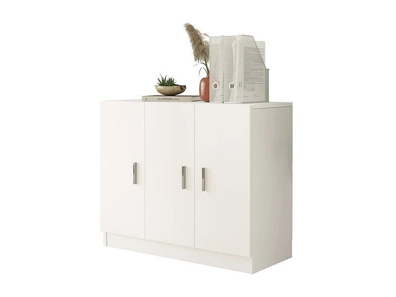Grande armoire polyvalente Dcavallin, Meubles multifonctionnels, Casier à chaussures, Support à chaussures pour armoire, 89x38 h74 cm, Blanc