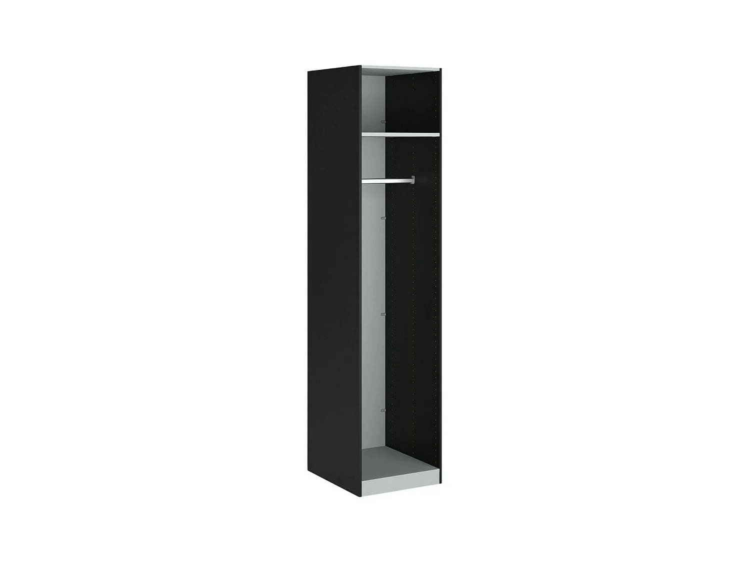 Grande armoire polyvalente Dquarant, Meubles multifonctionnels, Casier à chaussures, Support à chaussures pour armoire, 58x50 h219 cm, Noir