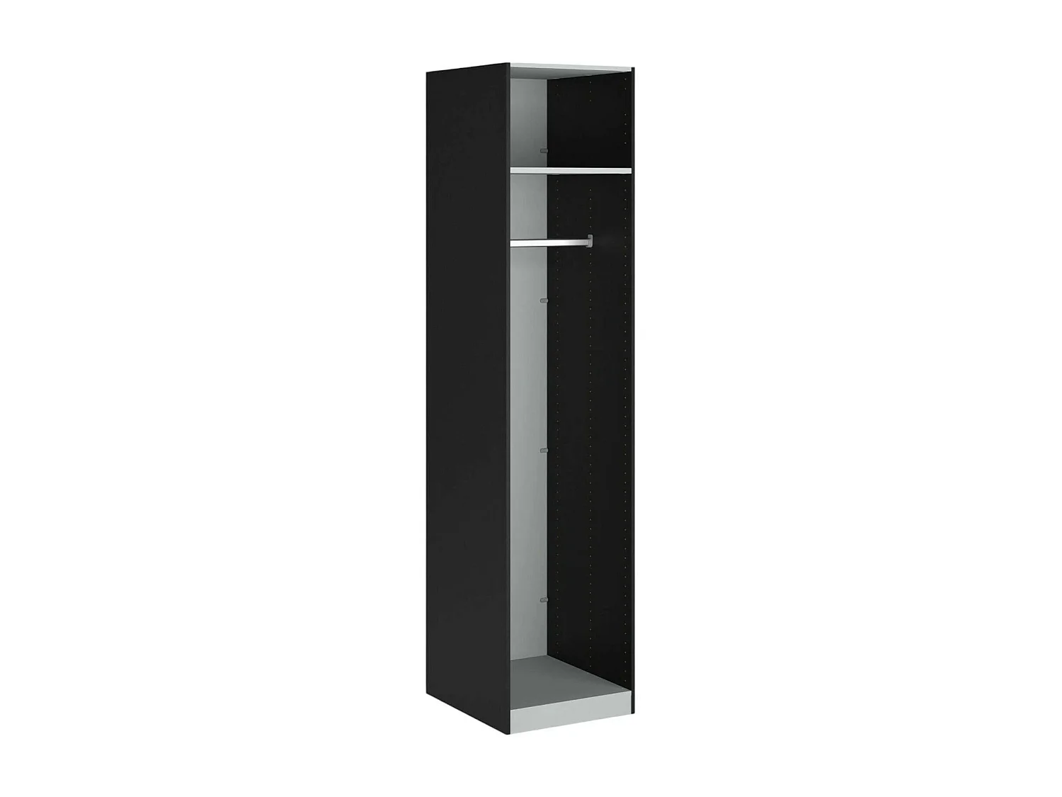 Grande armoire polyvalente Dquarant, Meubles multifonctionnels, Casier à chaussures, Support à chaussures pour armoire, 58x50 h219 cm, Noir