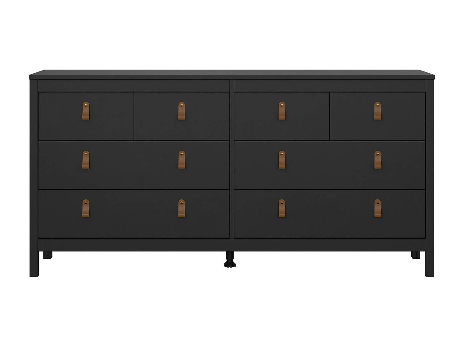 Buffet Dsanton, Buffet du salon, Commode de salon, Garde-manger de cuisine, 160x38 h80 cm, Noir