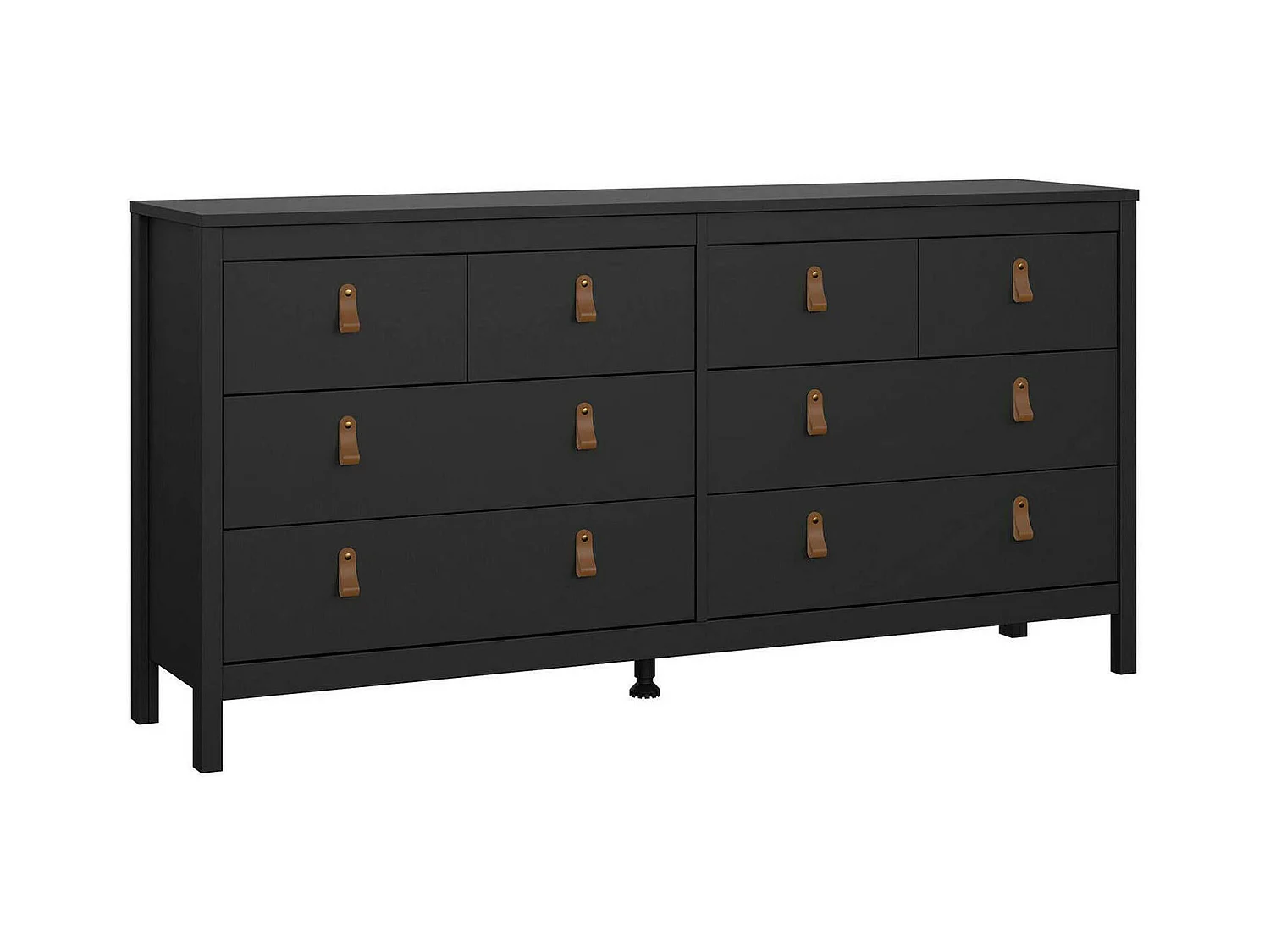 Buffet Dsanton, Buffet du salon, Commode de salon, Garde-manger de cuisine, 160x38 h80 cm, Noir