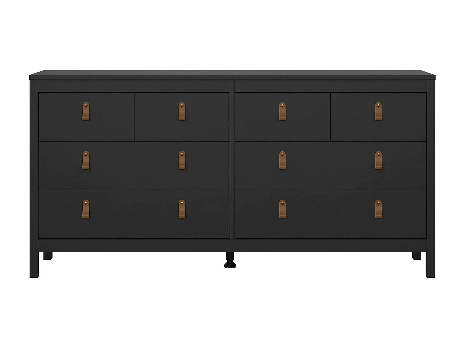 Aparador Dsanton, Bufé de salón, Aparador de salón, Despensa de cocina, 160x38 h80 cm, Negro