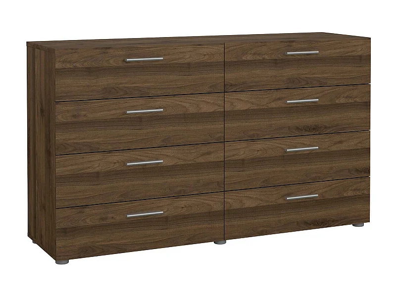 Kommode Dsattol, Wohnzimmerbuffet, Wohnzimmer-Sideboard, Moderne Küchen-Speisekammer, 140x40 h82 cm, Nussbaum