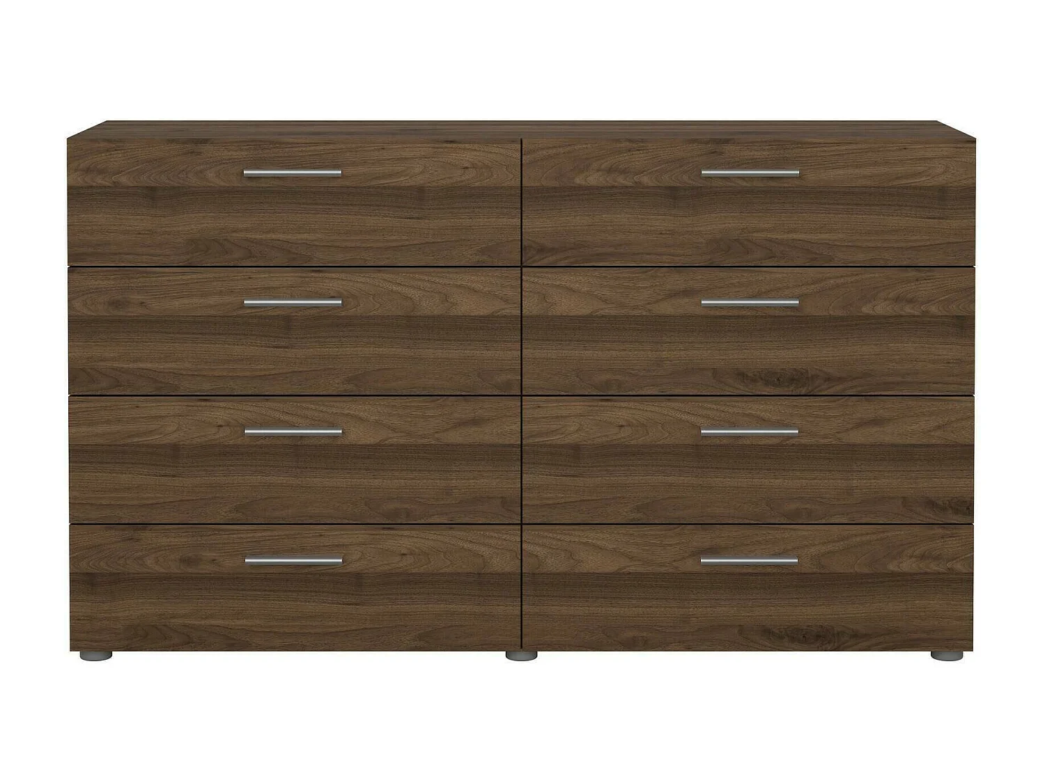 Kommode Dsattol, Wohnzimmerbuffet, Wohnzimmer-Sideboard, Moderne Küchen-Speisekammer, 140x40 h82 cm, Nussbaum