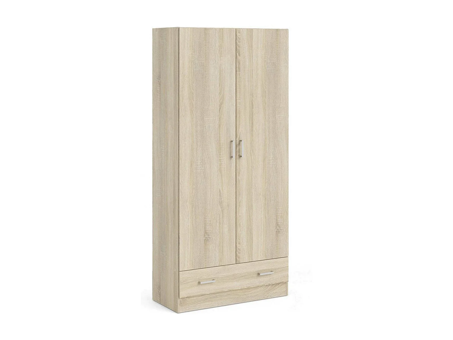 Garde-robe 2 portes Dsban, Meubles de chambre, Penderie de plain-pied, Placard à vêtements, 79x36 h170 cm, Chêne