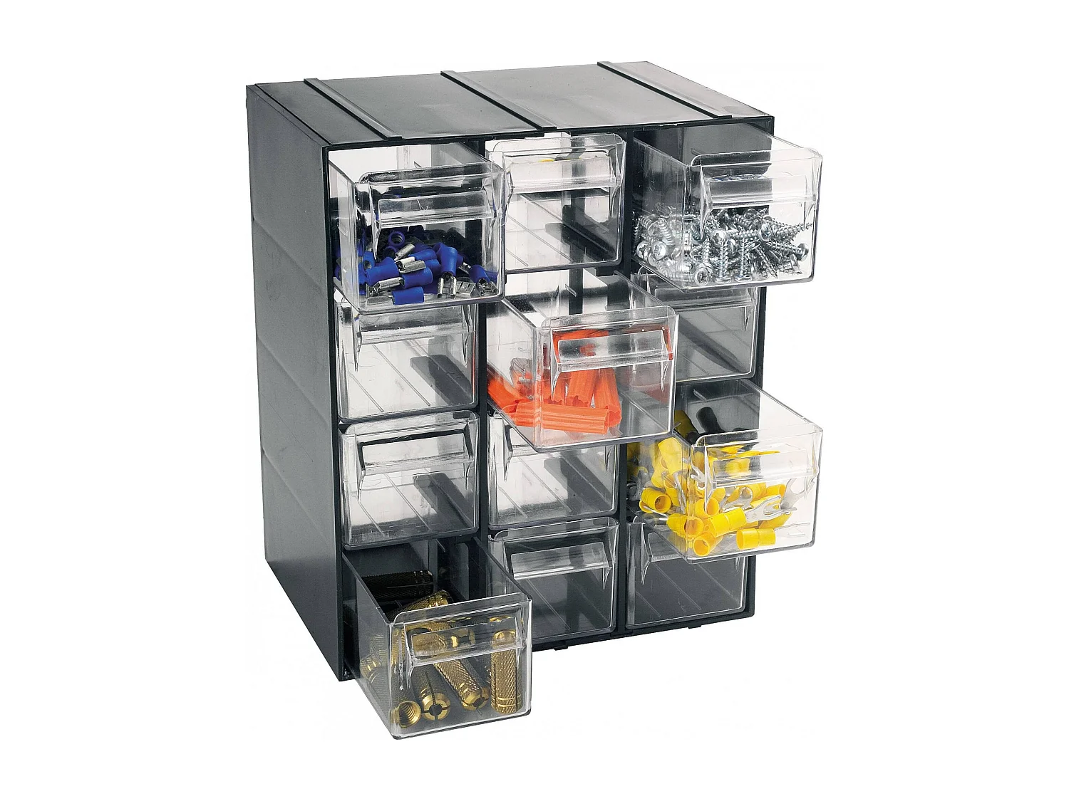 Armoire Polyvalente À 2 Portes, En Pvc, Anthracite, 19.2x14.8h23 Cm