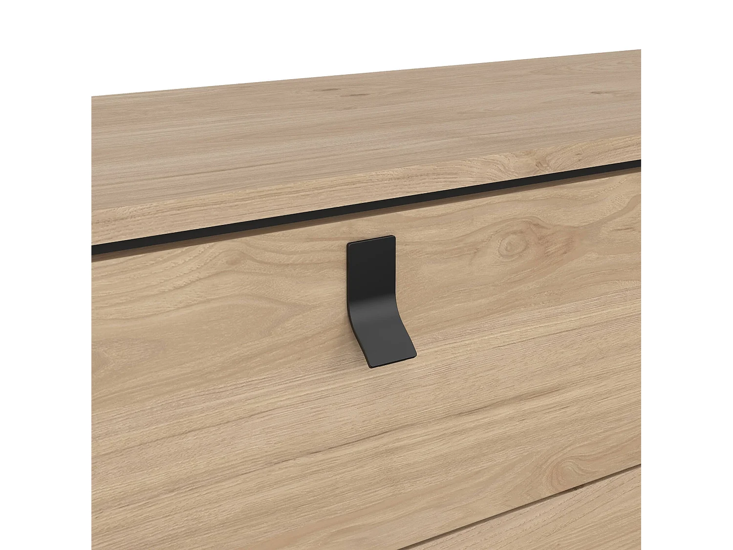 Buffet Dsalvett, Buffet du salon, Commode de salon, Garde-manger de cuisine, 150x40 h95 cm, Chêne clair