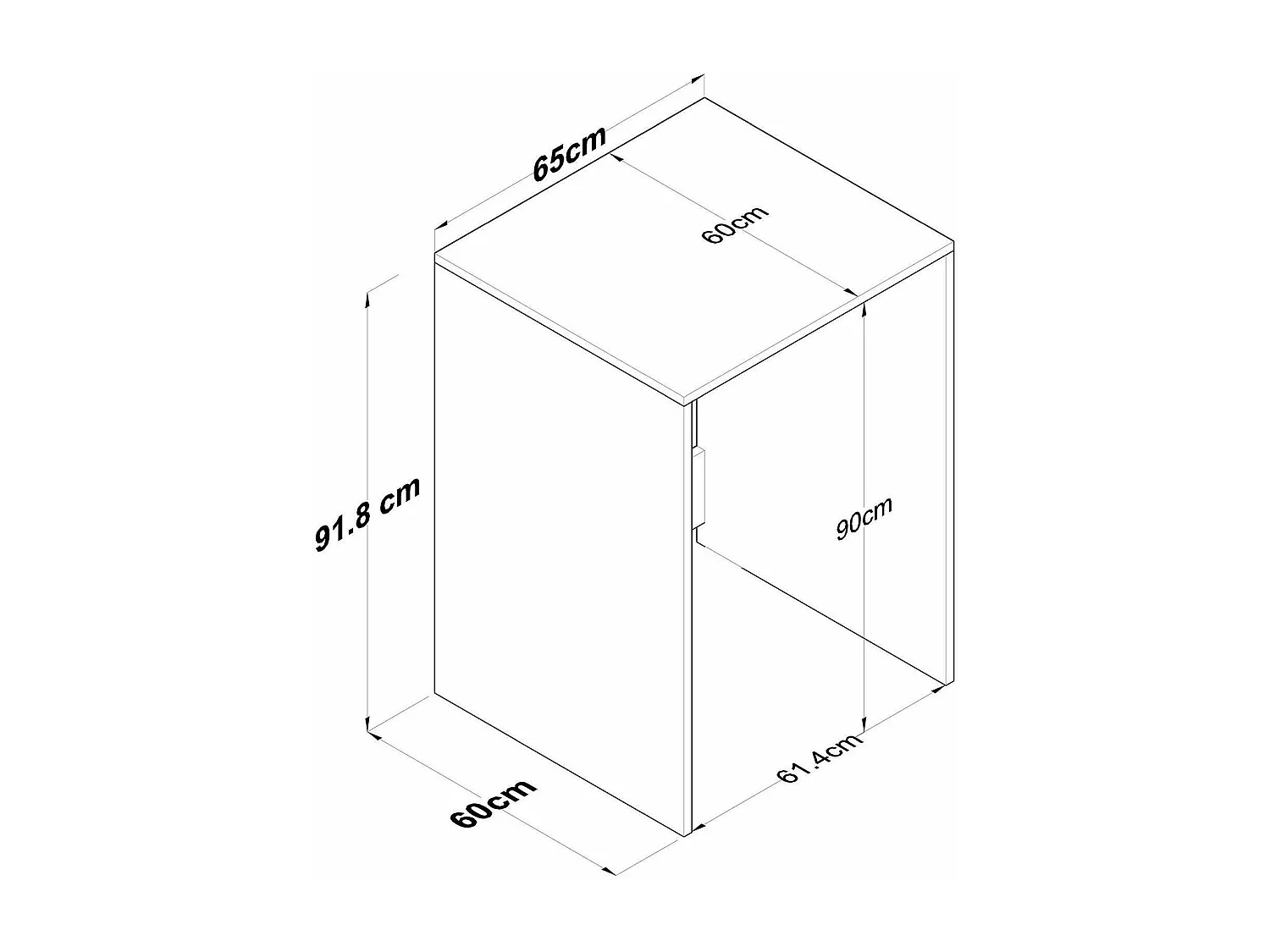 Dmagrass grote multifunctionele kledingkast, Multifunctionele kast, Schoenenkast, Schoenenkast, 65x60h92 cm, Walnoot en Wit