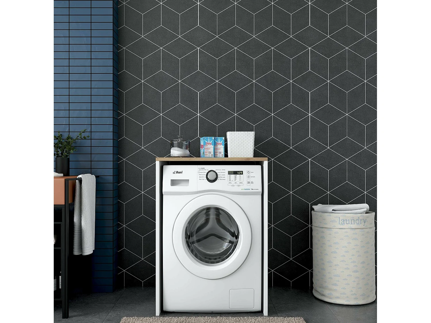 Dmora Armadio multiuso grande Dmagrass, Mobile multifunzionale, Mobiletto scarpiera, Guardaroba porta scarpe, 65x60h92 cm, Noce e Bianco