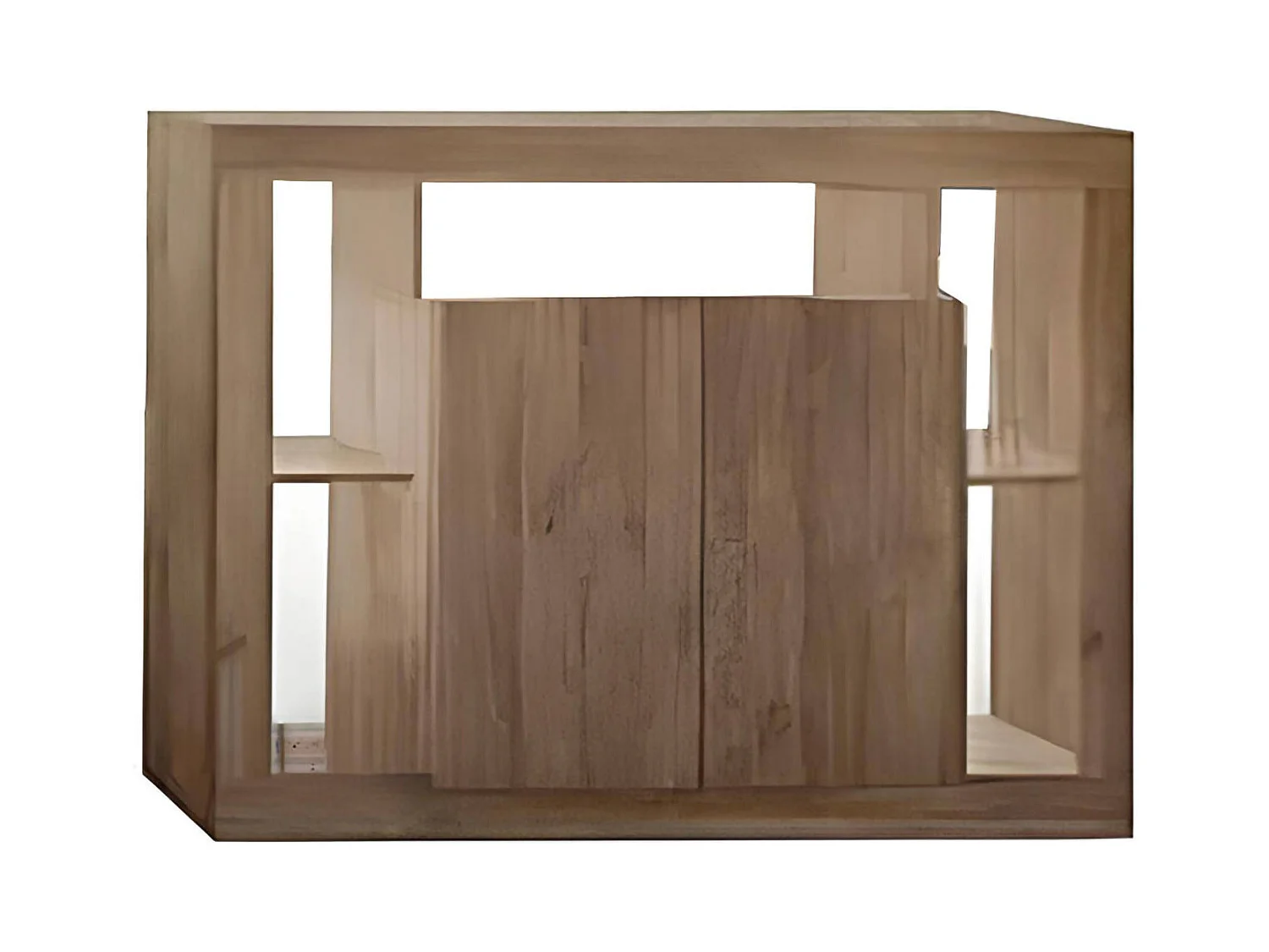 Aparador Dgober, Bufé de salón, Aparador de salón, Despensa de cocina, Made in Italy, 134x42 h102 cm, Roble