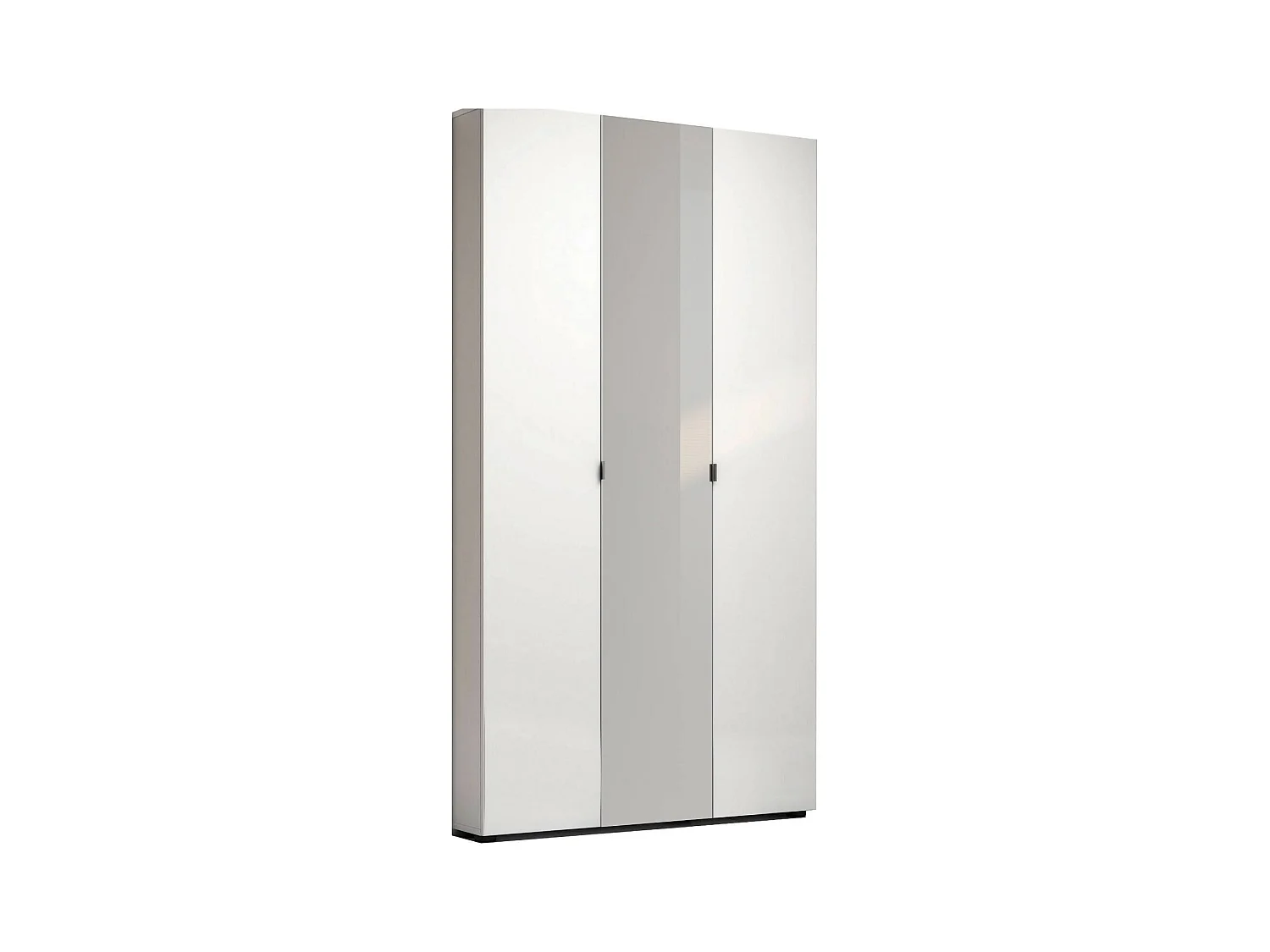 Dfoscarin grote multifunctionele kledingkast, Multifunctionele kast, Schoenenkast, Schoenenkast, Made in Italy, 11x19h200 cm, Glanzend wit