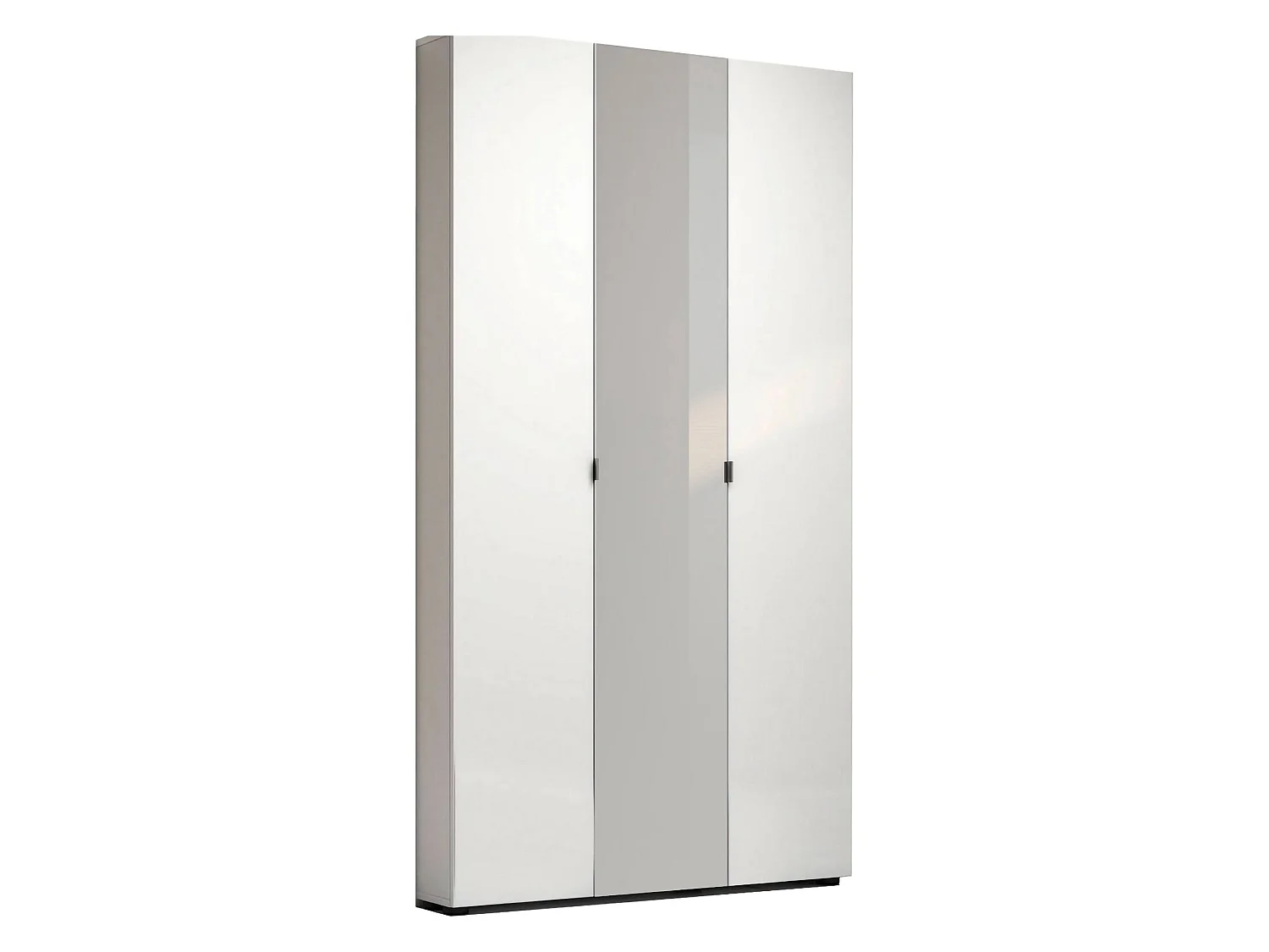 Dfoscarin grote multifunctionele kledingkast, Multifunctionele kast, Schoenenkast, Schoenenkast, Made in Italy, 11x19h200 cm, Glanzend wit