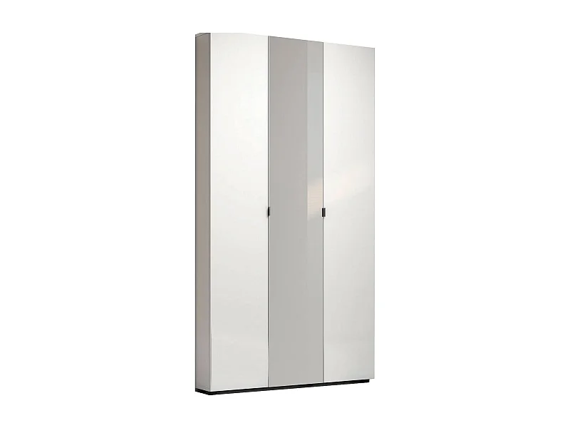 Grande armoire polyvalente Dfoscarin, Meubles multifonctionnels, Casier à chaussures, Support à chaussures pour armoire, Made in Italy, 11x19h200 cm, Blanc brillant