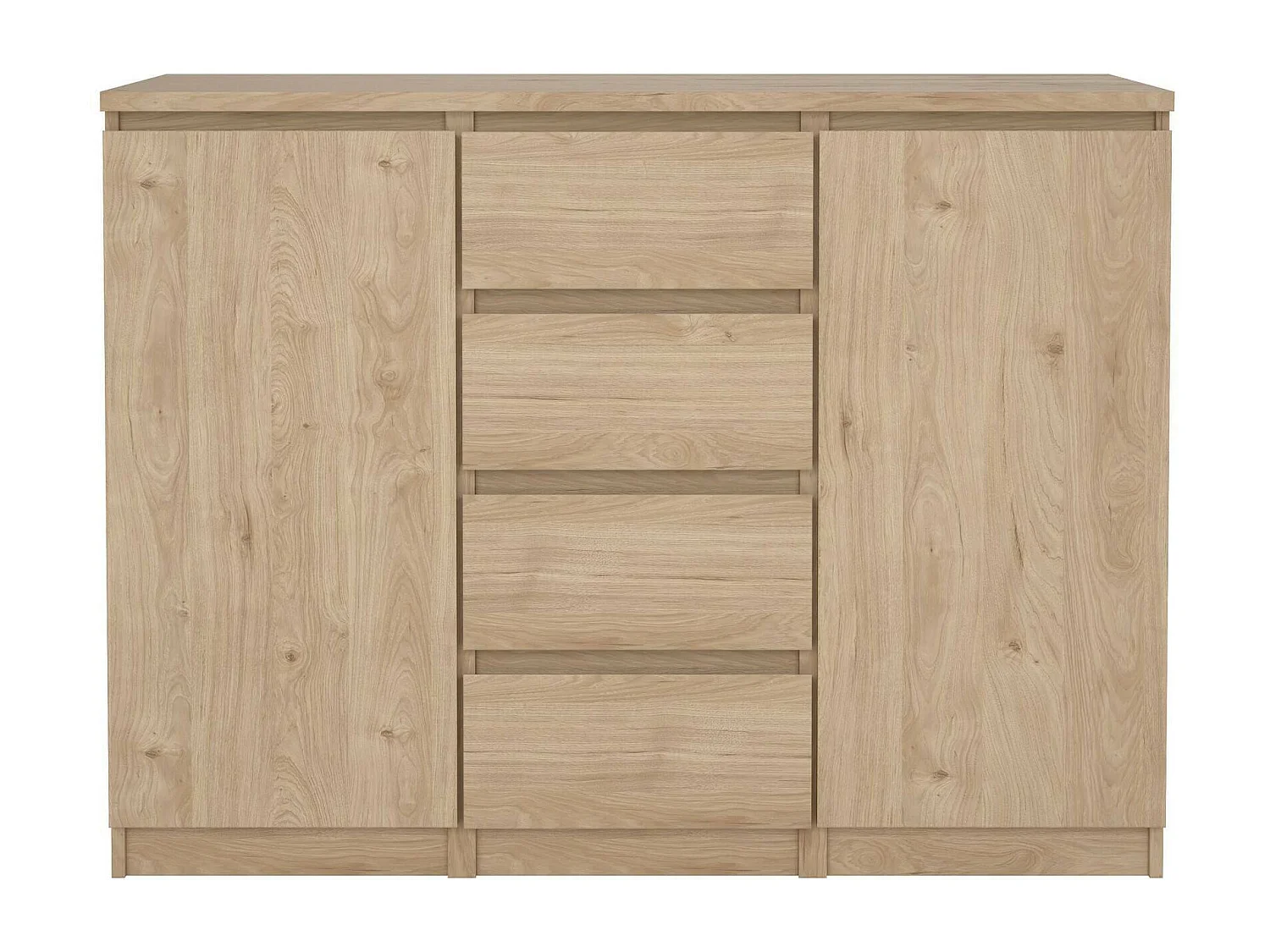 Aparador Dsalmas, Bufé de salón, Aparador de salón, Despensa de cocina, 121x50 h91 cm, Roble